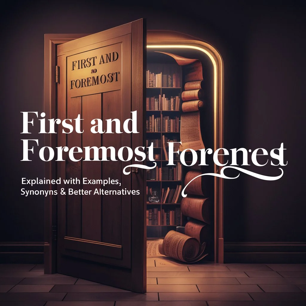 First and Foremost Meaning: Explained with Examples, Synonyms & Better Alternatives