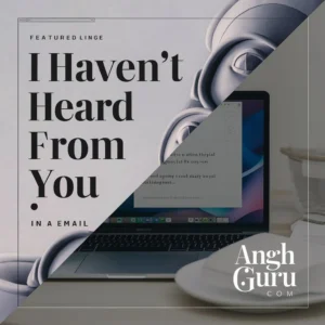 Read more about the article 17+ Alternatives to “I Haven’t Heard From You” in an Email